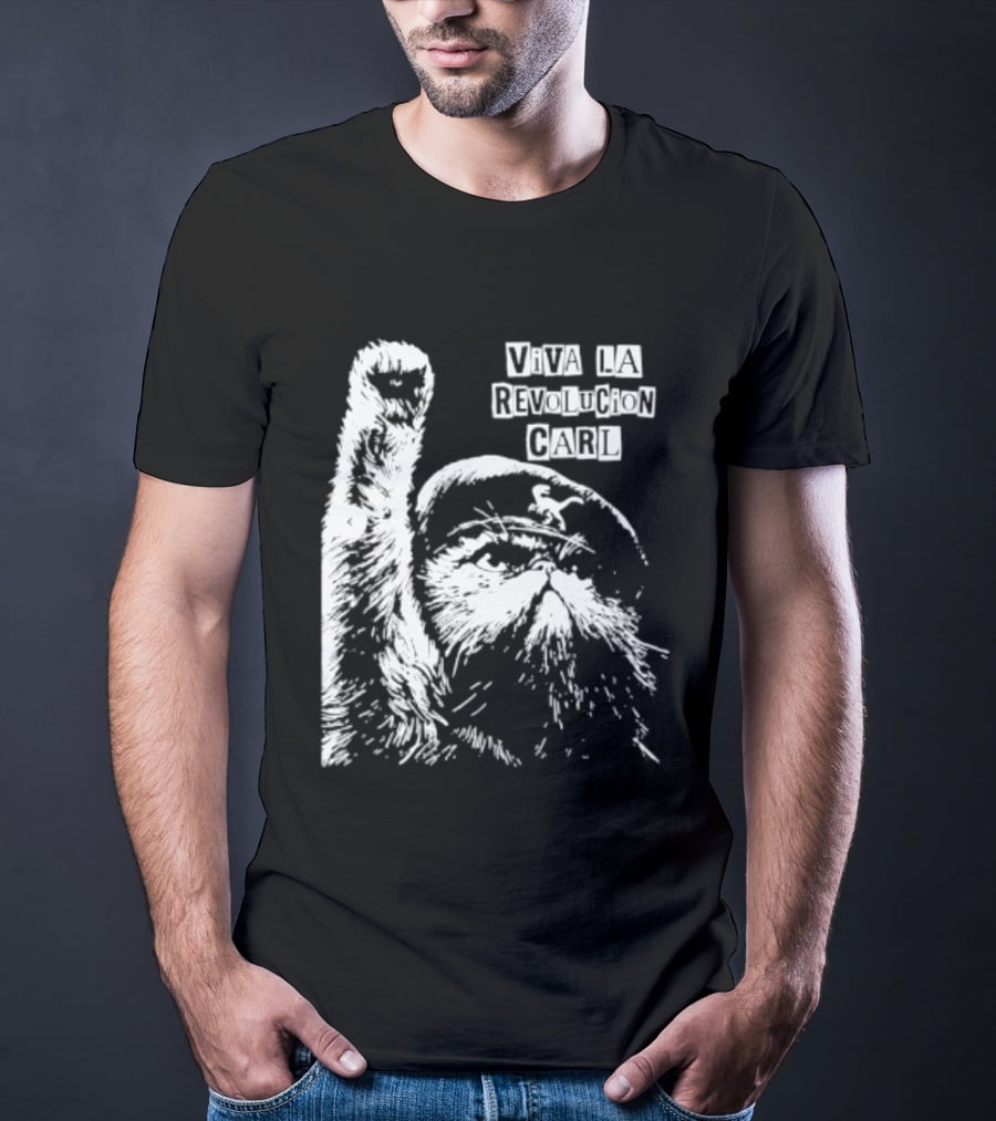 Viva La Revolucion Carl Cat Che Guevara T-Shirt