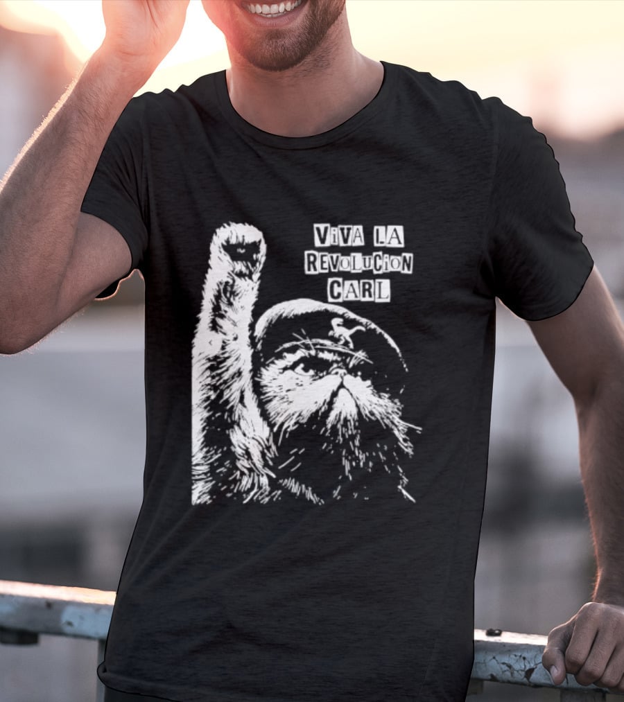 Viva La Revolucion Carl Cat Che Guevara T-Shirt