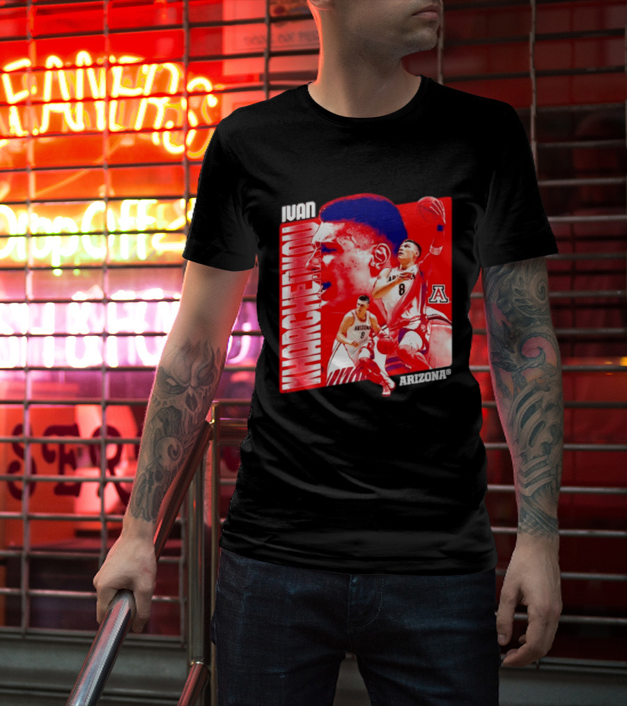 Ivan Kharchenkov 8 Arizona Wildcats NCAA Basketball Player T-Shirt