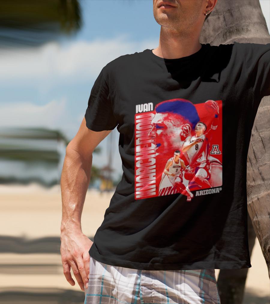 Ivan Kharchenkov 8 Arizona Wildcats NCAA Basketball Player T-Shirt