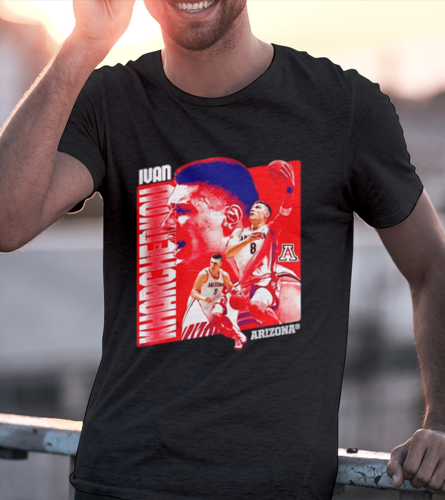 Ivan Kharchenkov 8 Arizona Wildcats NCAA Basketball Player T-Shirt