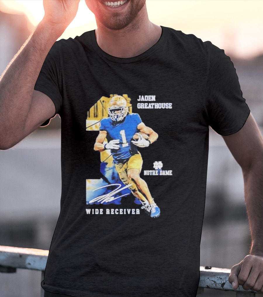 Jaden Greathouse 1 Notre Dame Wide Receiver Football Player T-Shirt