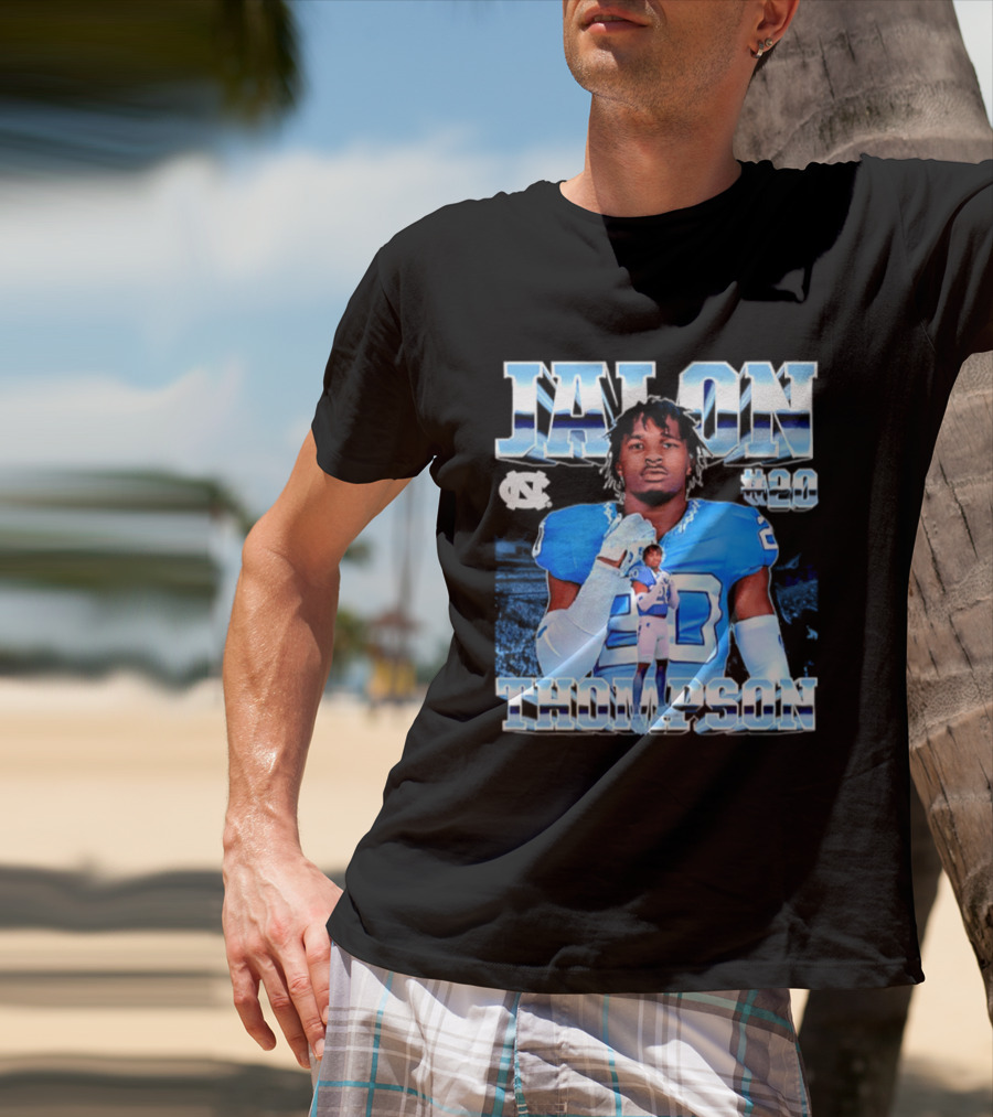 Jalon Thompson 20 North Carolina Tar Heels NCAA Football T-Shirt