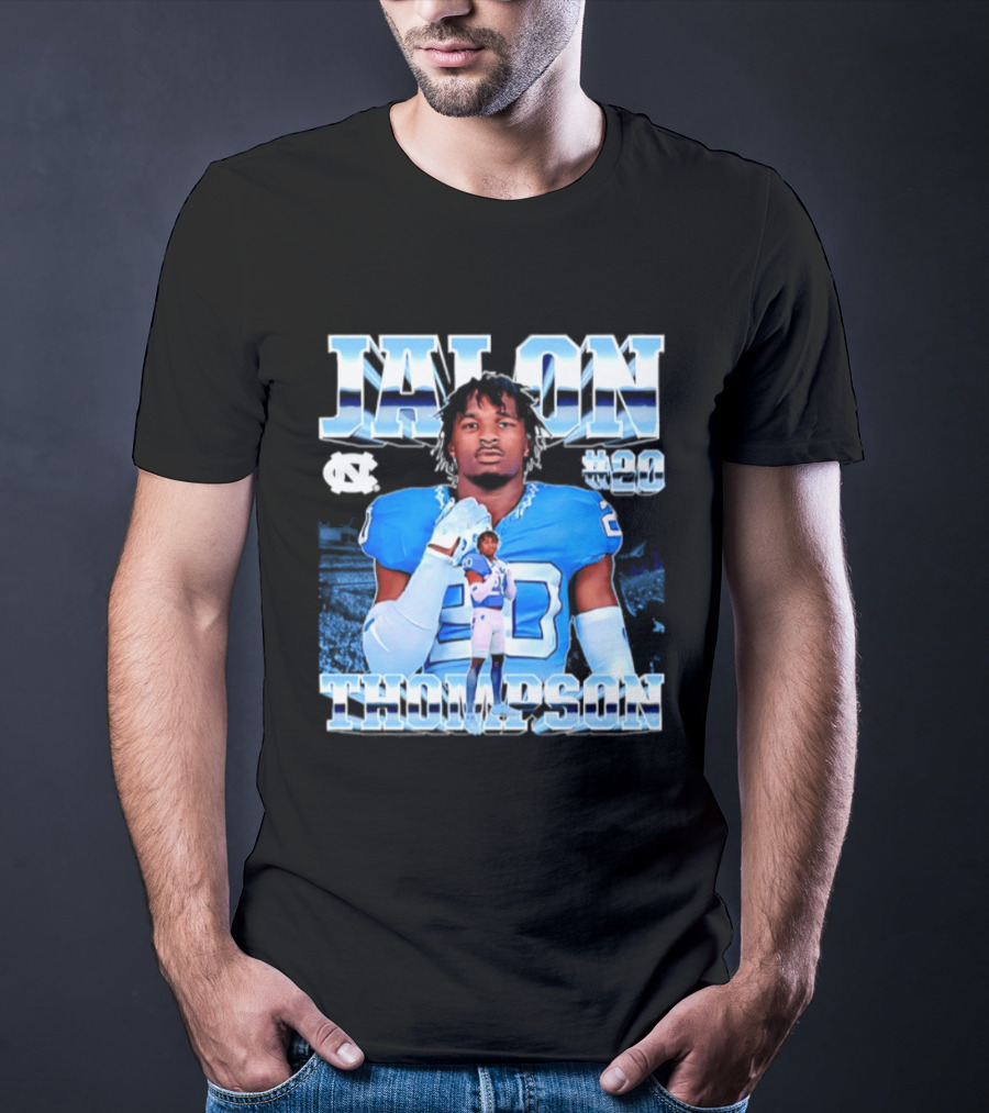 Jalon Thompson 20 North Carolina Tar Heels NCAA Football T-Shirt