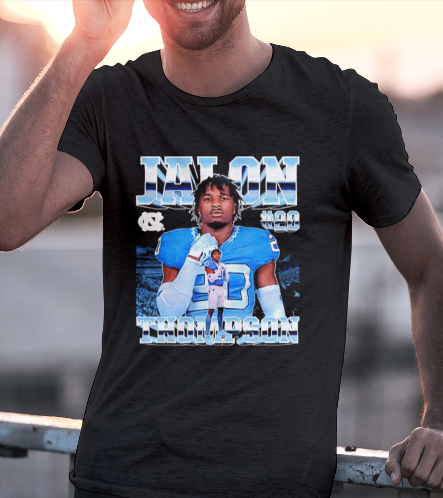 Jalon Thompson 20 North Carolina Tar Heels NCAA Football T-Shirt