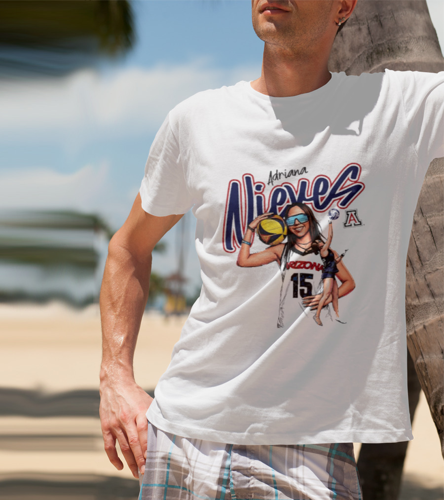 Adriana Nieves 15 Arizona Wildcats Beach Volleyball NCAA Player T-Shirt