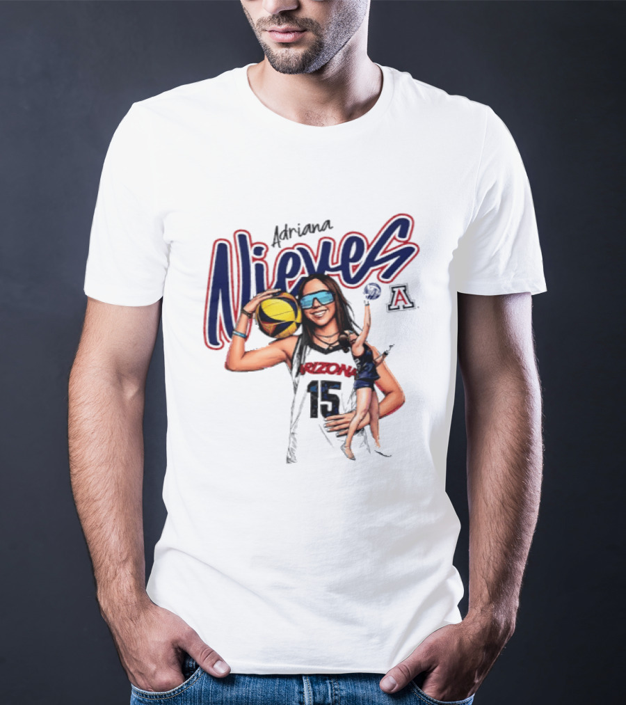 Adriana Nieves 15 Arizona Wildcats Beach Volleyball NCAA Player T-Shirt