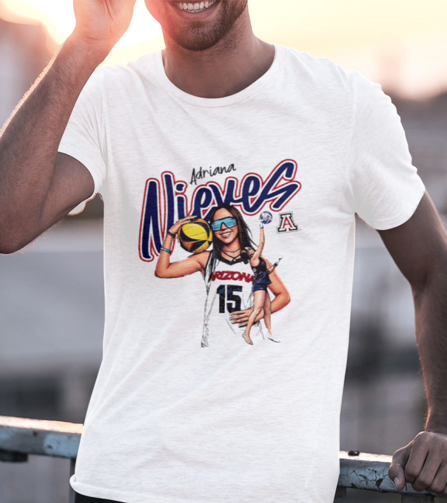 Adriana Nieves 15 Arizona Wildcats Beach Volleyball NCAA Player T-Shirt