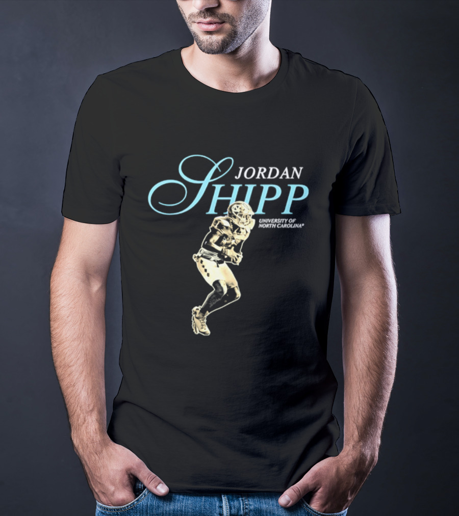 Jordan Shipp University Of North Carolina Football Player NCAA Tar Heels T-Shirt