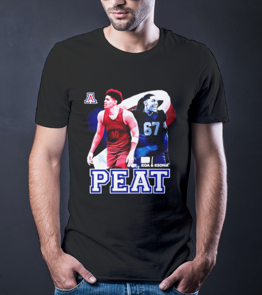 Koa And Keona Arizona Wildcats PEAT NCAA Football Player Name T-Shirt