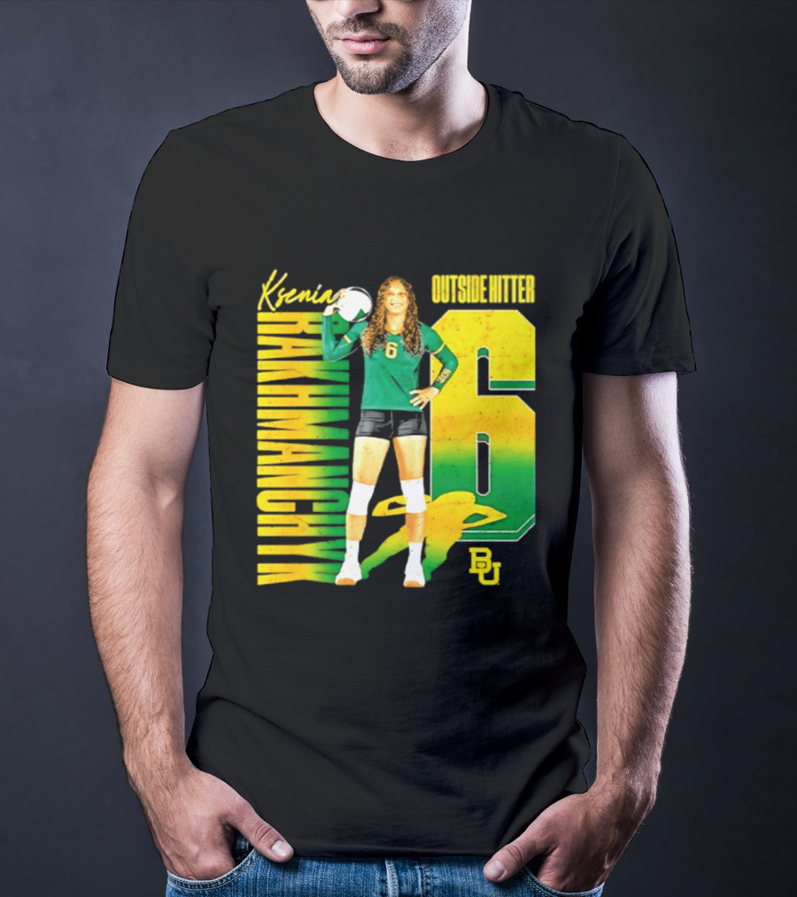 Kseniya Rakhmanchyk Outside Hitter 6 Baylor Bears Volleyball Player T-Shirt