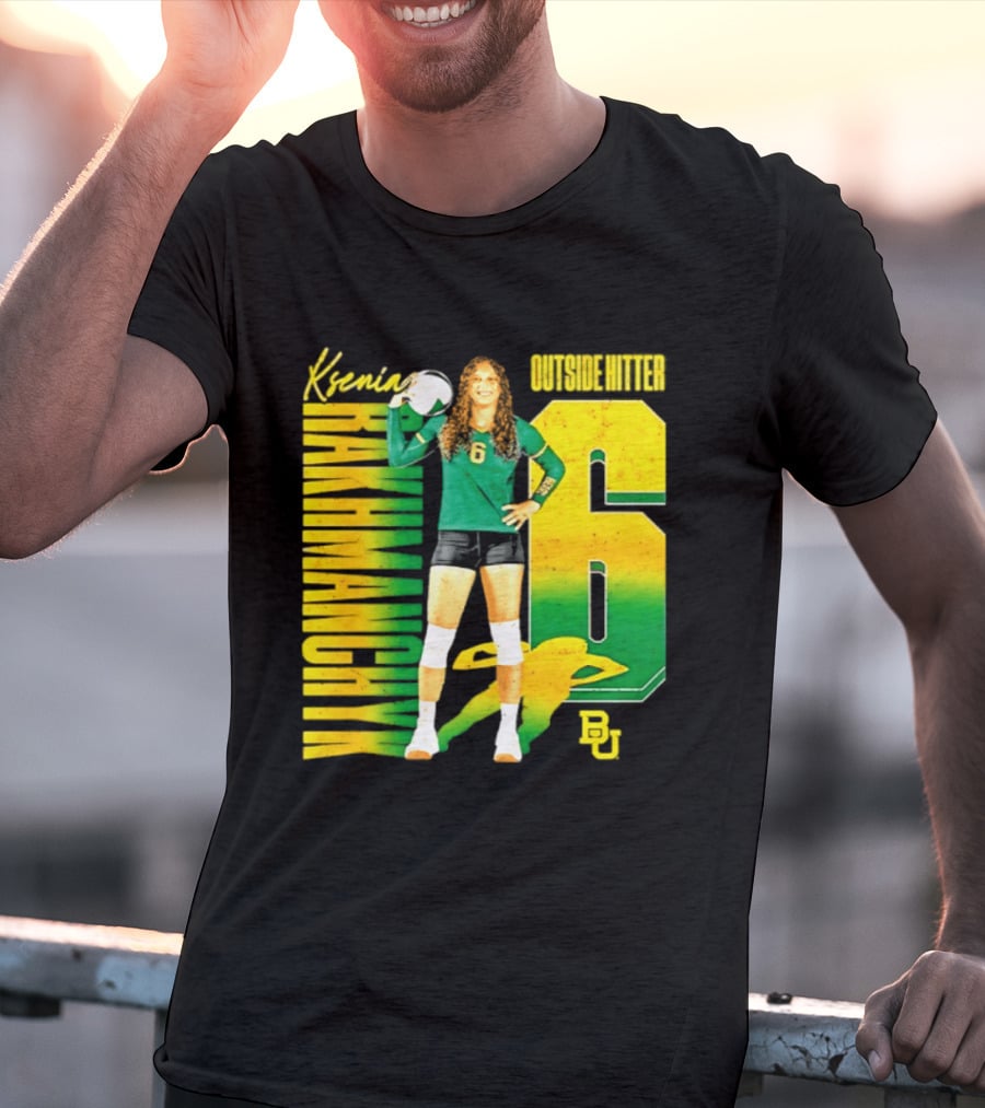 Kseniya Rakhmanchyk Outside Hitter 6 Baylor Bears Volleyball Player T-Shirt