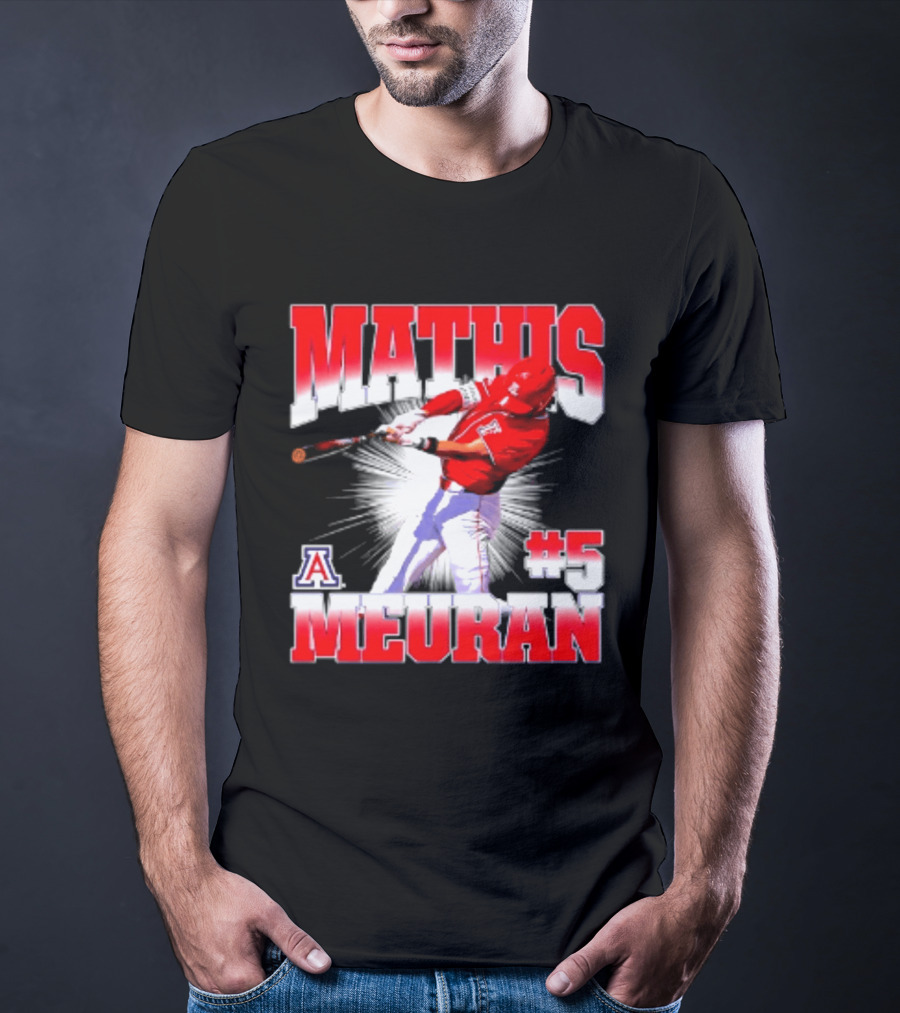 Mathis Meurant #5 Arizona Wildcats NCAA Baseball Player T-Shirt