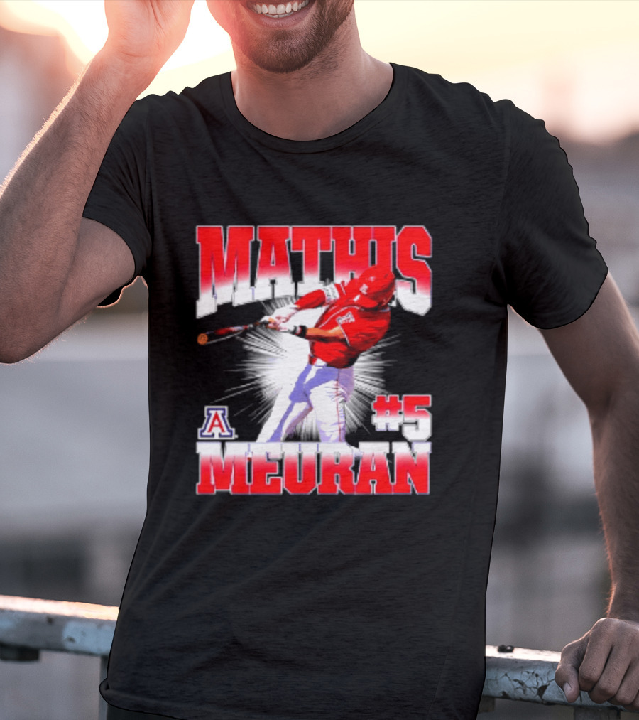 Mathis Meurant #5 Arizona Wildcats NCAA Baseball Player T-Shirt