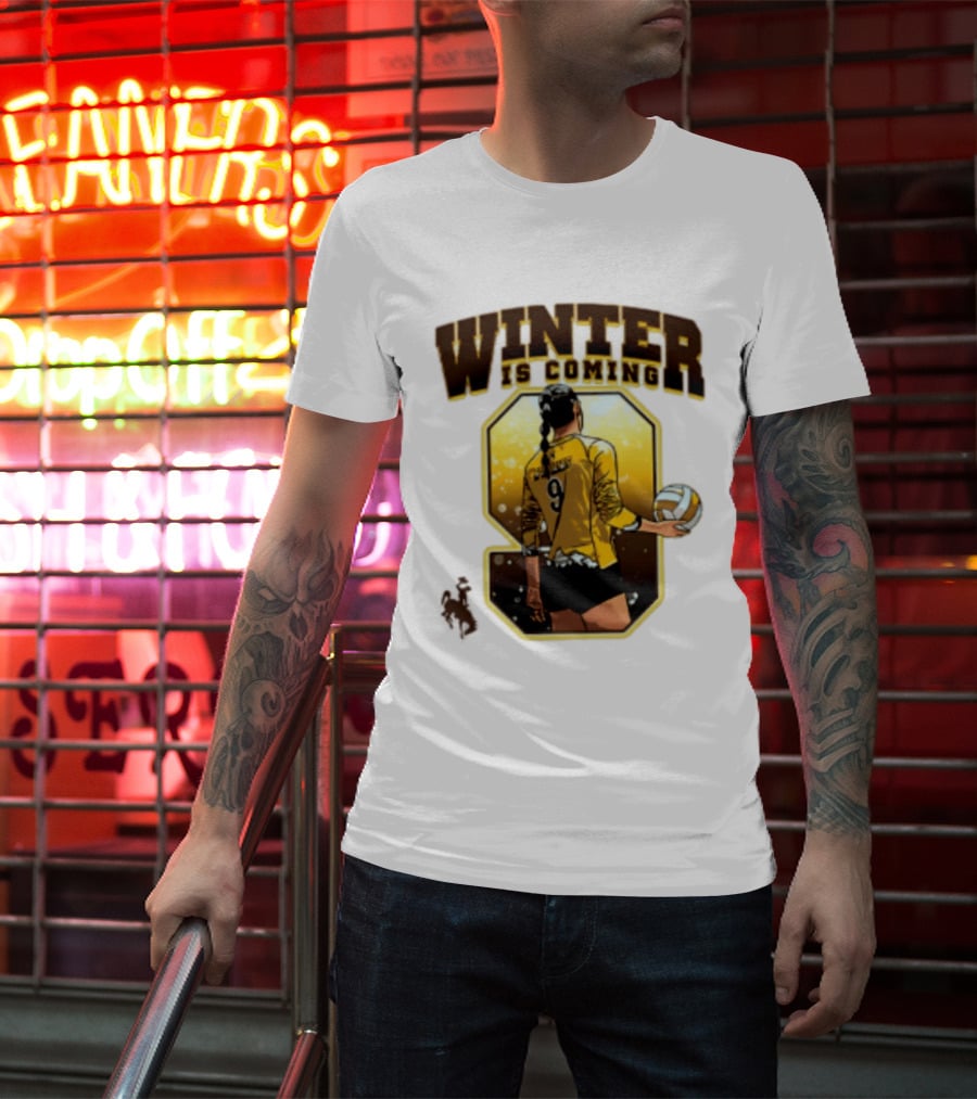 Emma Winter 9 Is Coming Wyoming Cowboys NCAA Women's Volleyball T-Shirt
