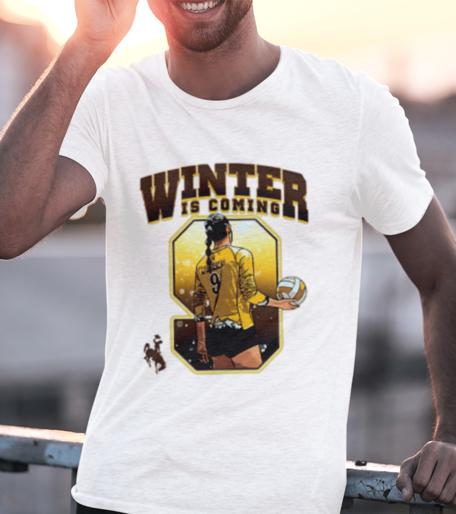 Emma Winter 9 Is Coming Wyoming Cowboys NCAA Women's Volleyball T-Shirt