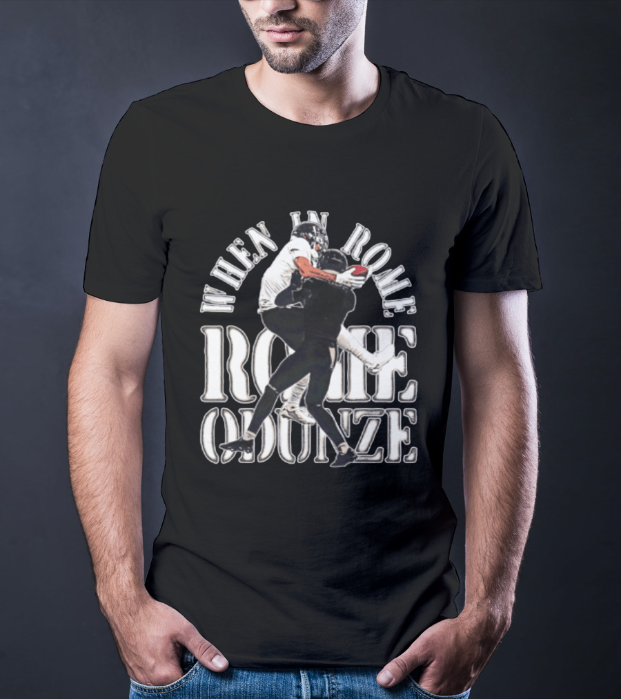 When In Rome Odunze Chicago Bears Football Sports Fan Gear T-Shirt