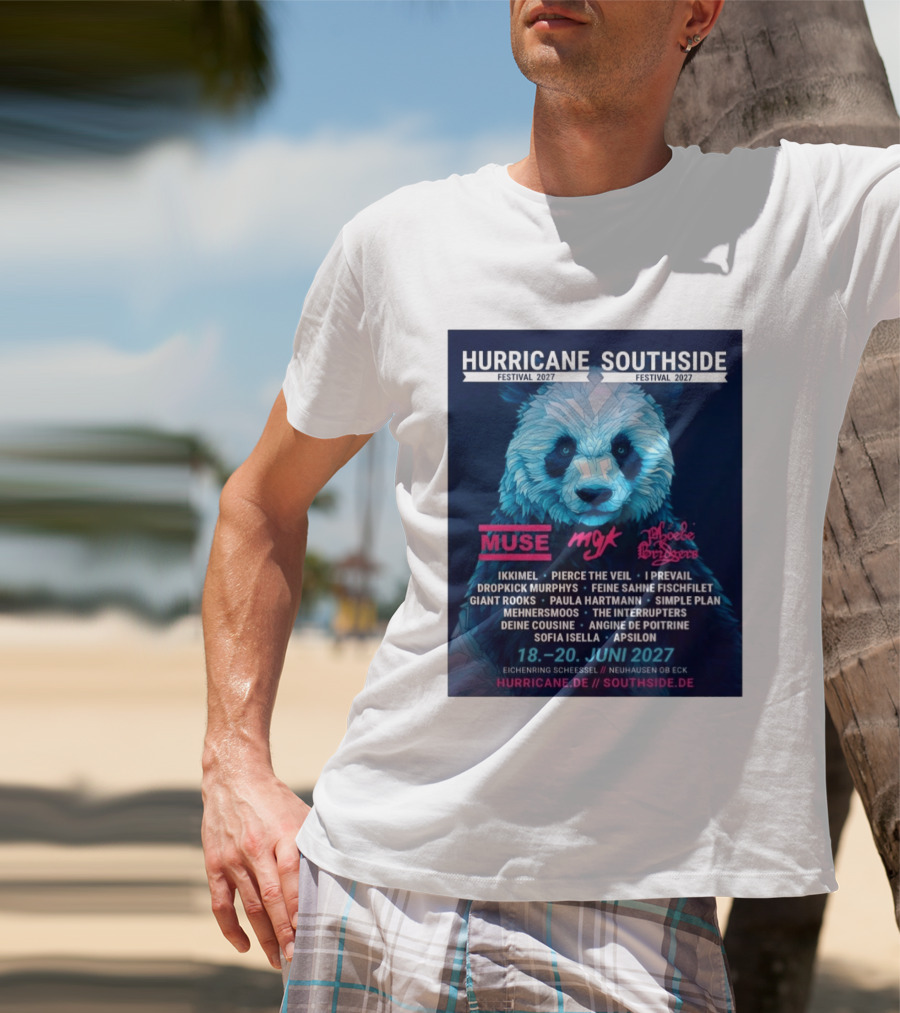 Hurricane Southside Festival 2027 Muse MGK Phoebe Bridgers Ikkimel June 18 20 Eichenring Scheessel Neuhause Ob Eck T-Shirt