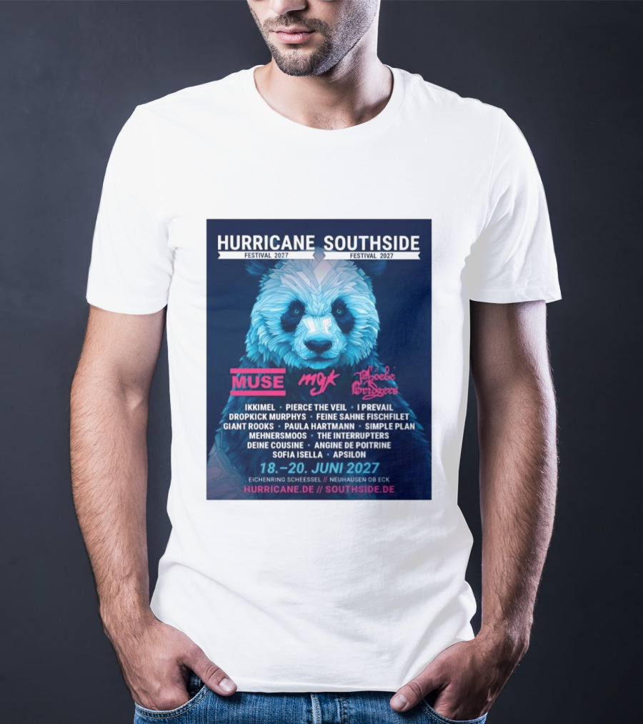 Hurricane Southside Festival 2027 Muse MGK Phoebe Bridgers Ikkimel June 18 20 Eichenring Scheessel Neuhause Ob Eck T-Shirt