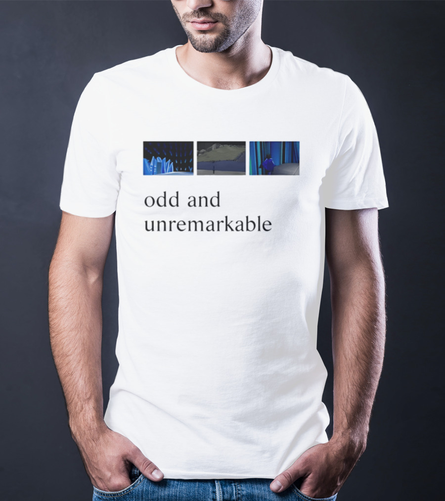 Odd And Unremarkable Aesthetic Minimalist Blue Abstract Scenes T-Shirt