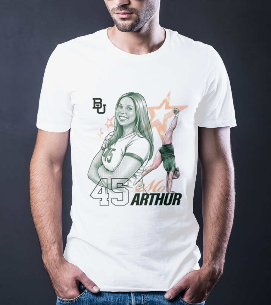 BU Mo Arthur 45 Baylor Bears NCAA Acrobatics & Tumbling T-Shirt