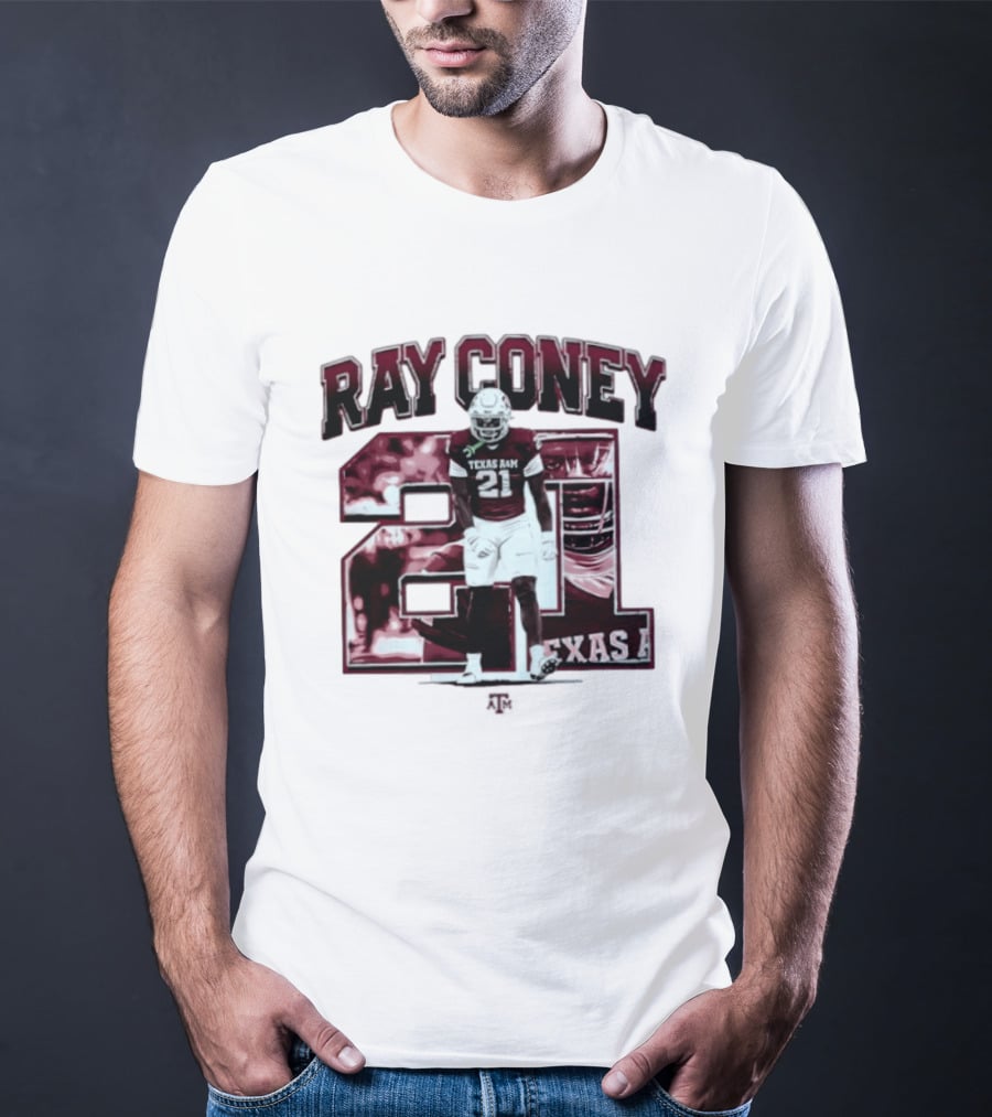 Ray Coney 21 Texas A&M NCAA Football Player Jersey Number T-Shirt