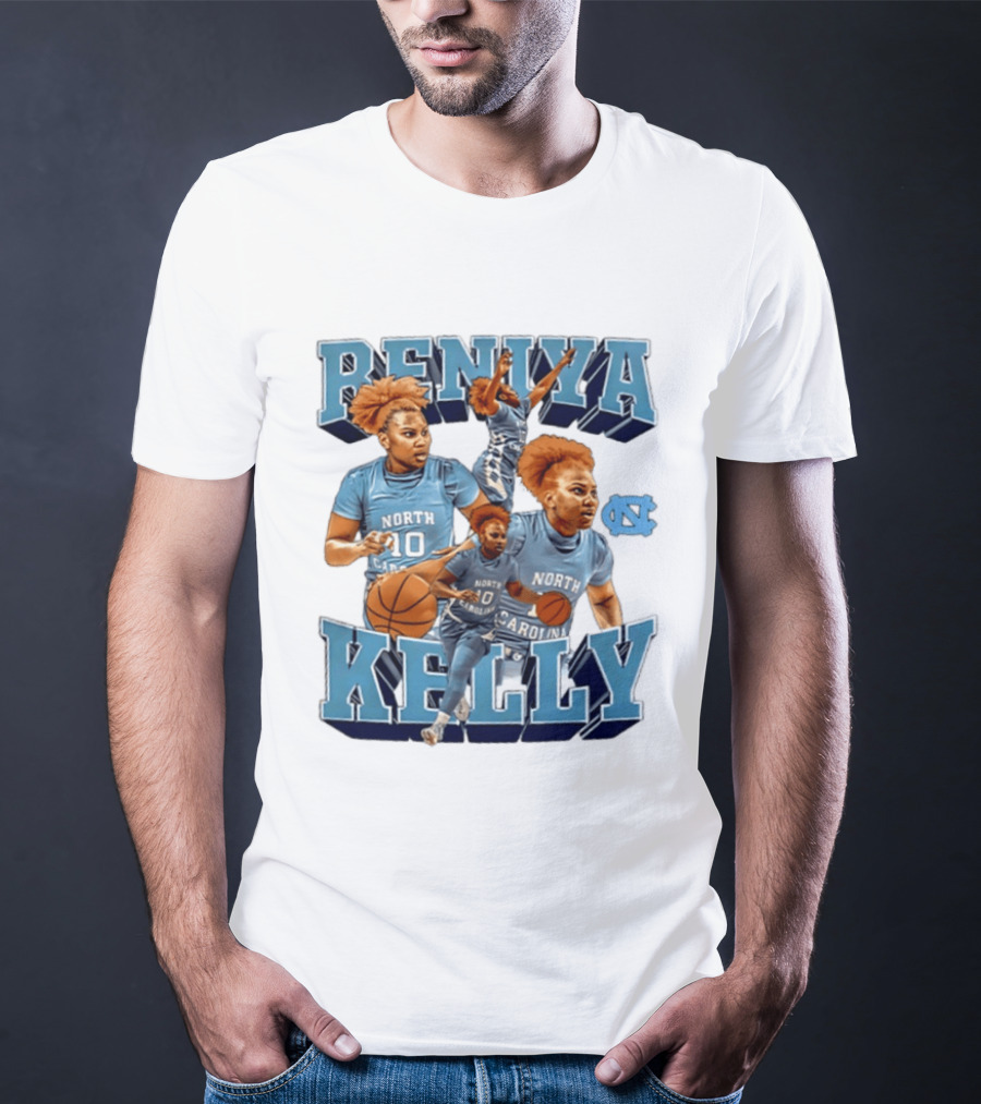 Reniya Kelly 10 North Carolina Tar Heels NCAA Women's Basketball Star T-Shirt