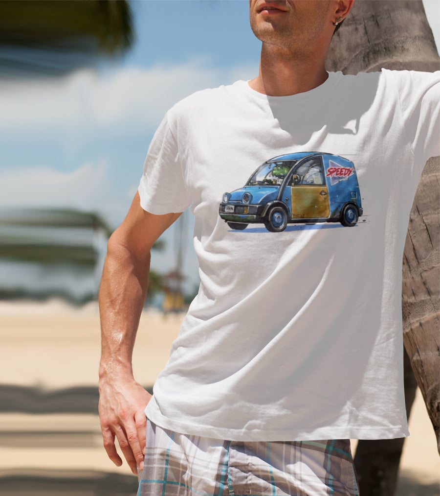 Speedy Couriers Alien Driver In Blue Hoon Van T-Shirt