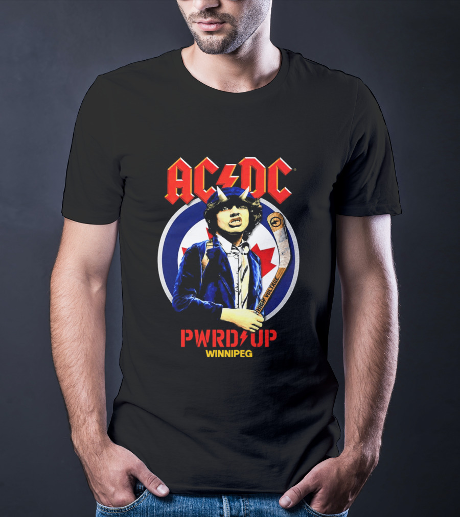 ACDC PWR Up Tour Winnipeg 2026 Hockey Theme Event T-Shirt