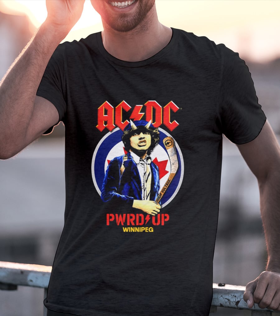 ACDC PWR Up Tour Winnipeg 2026 Hockey Theme Event T-Shirt