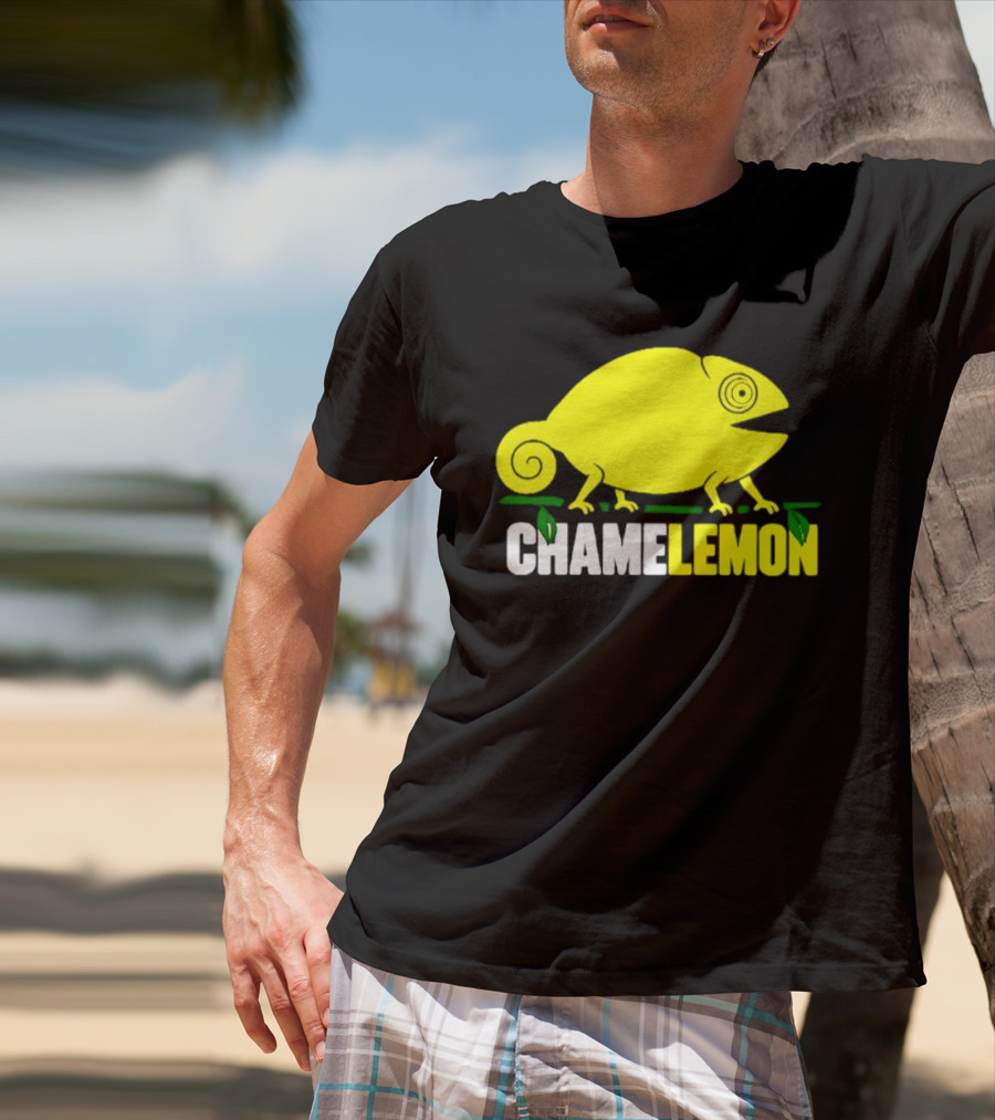 Chamelemon Chameleon Lemon Blend With Leaf Accent T-Shirt