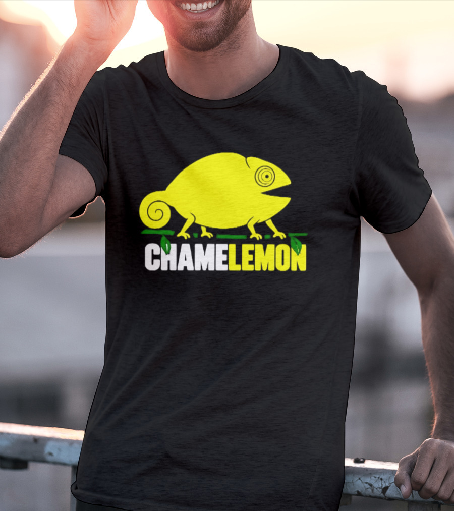 Chamelemon Chameleon Lemon Blend With Leaf Accent T-Shirt