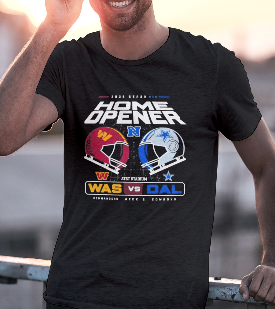 2026 Season Home Opener Washington Commanders Vs Dallas Cowboys Week 2 Gameday T-Shirt