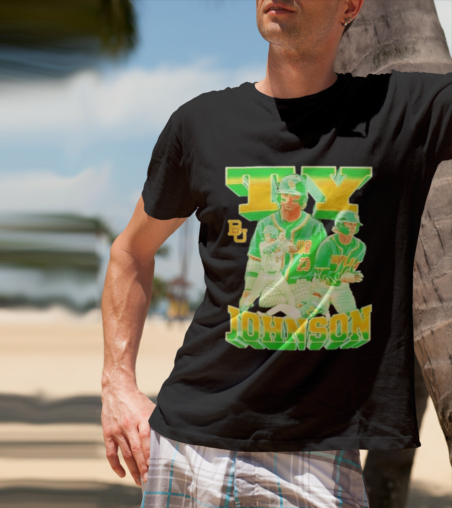 Ty Johnson Baylor Bears 23 NCAA Baseball BU T-Shirt