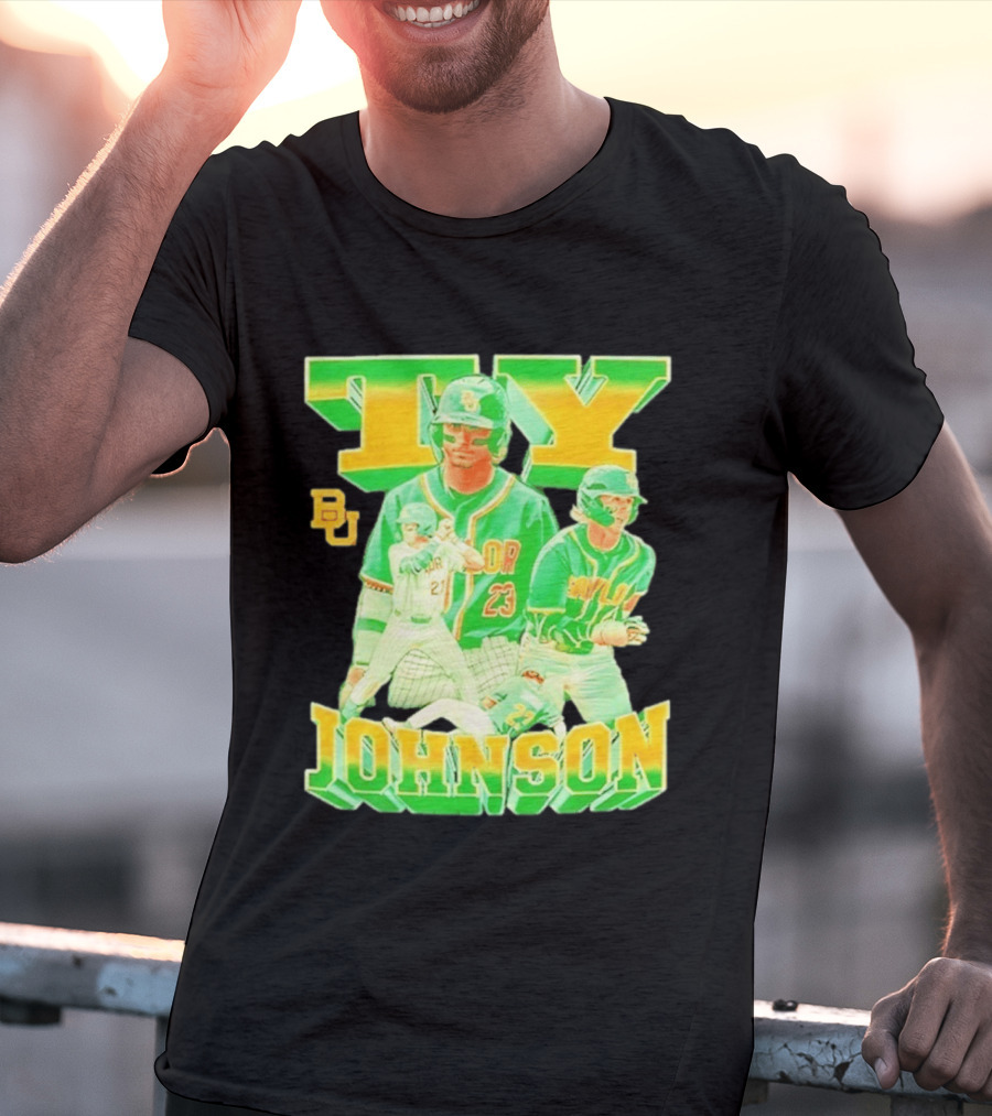 Ty Johnson Baylor Bears 23 NCAA Baseball BU T-Shirt