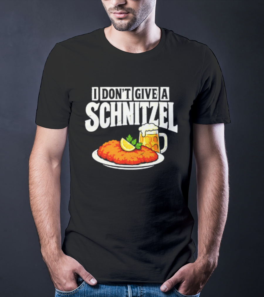I Don't Give A Schnitzel German Beer Food Plate T-Shirt