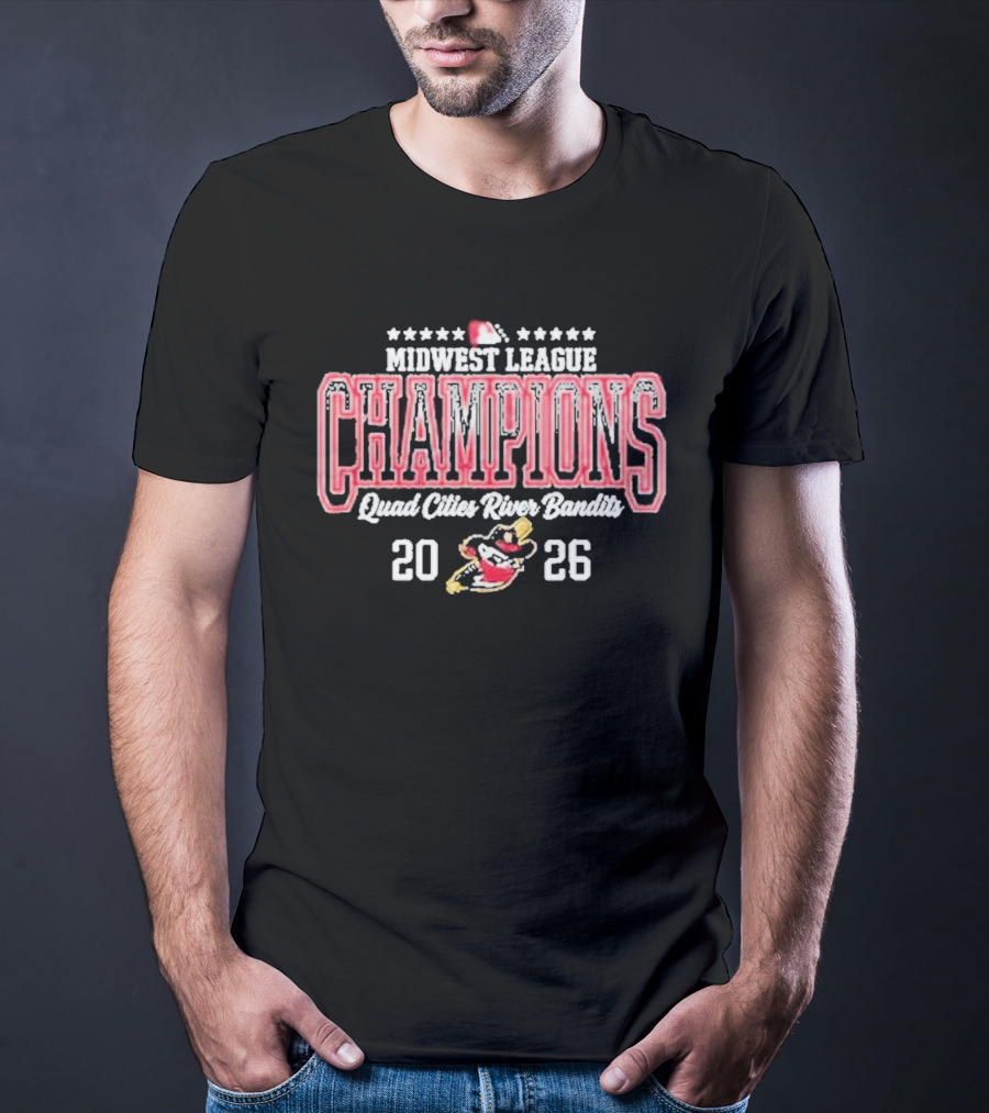 Midwest League Champions Quad Cities River Bandits 2026 T-Shirt