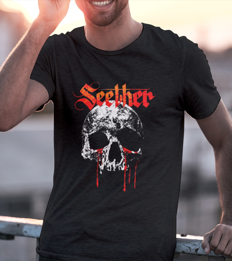 Seether Break The Cycle Tour 2026 North America Bloody Skull T-Shirt