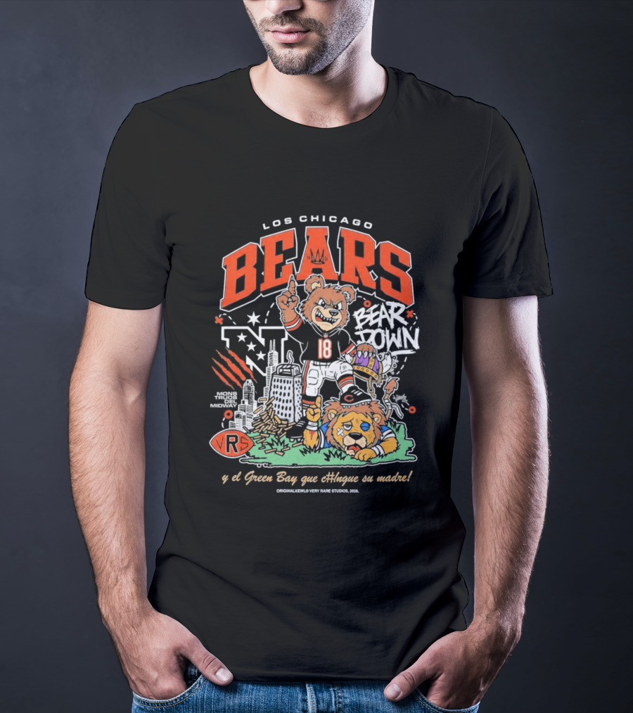 Los Chicago Bears Bear Down Bootleg Diss T-Shirt