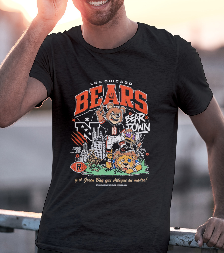 Los Chicago Bears Bear Down Bootleg Diss T-Shirt