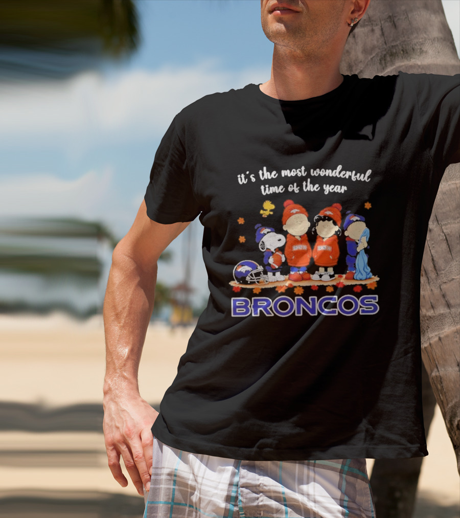 It's The Most Wonderful Time Of The Year Peanuts Denver Broncos Halloween T-Shirt