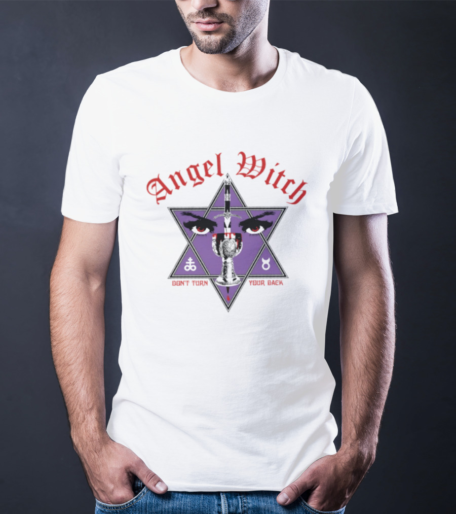 Angel Witch Don't Turn Your Back Heavy Metal Star Eyes Grail T-Shirt