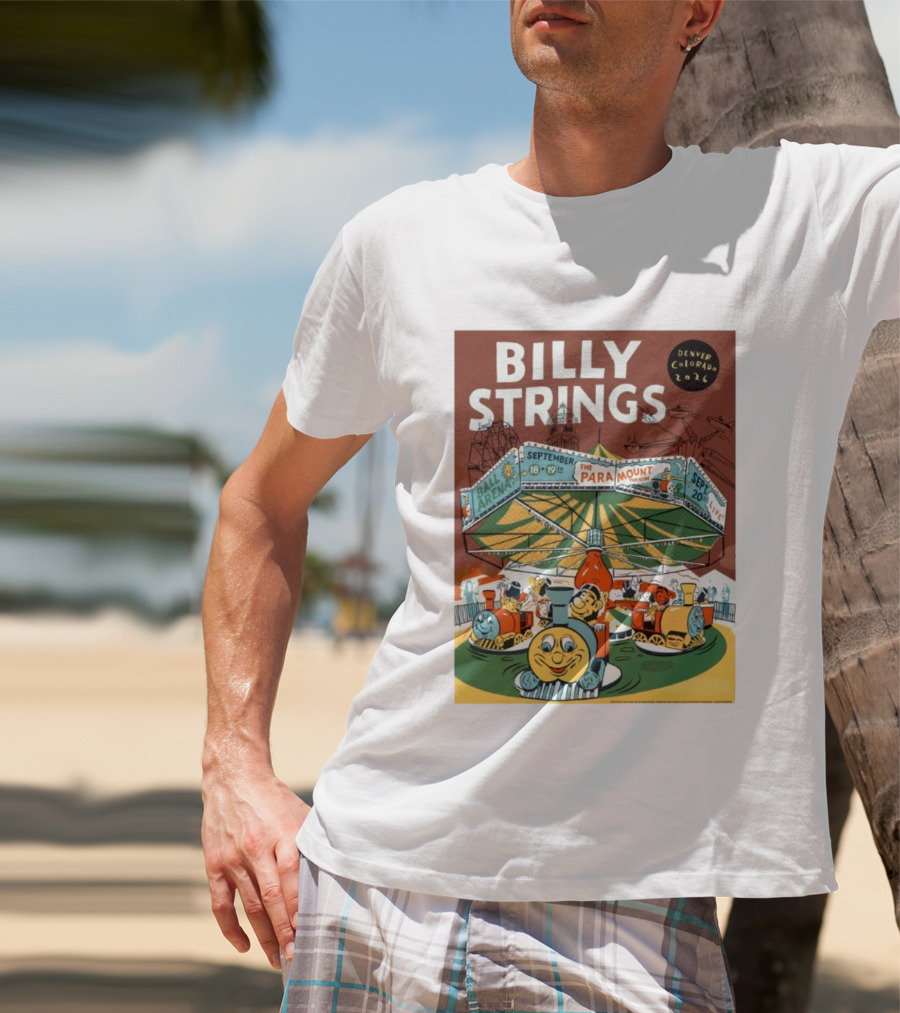 Billy Strings Denver Colorado Event Ball Arena September 18 19 2026 The Paramount Theatre T-Shirt