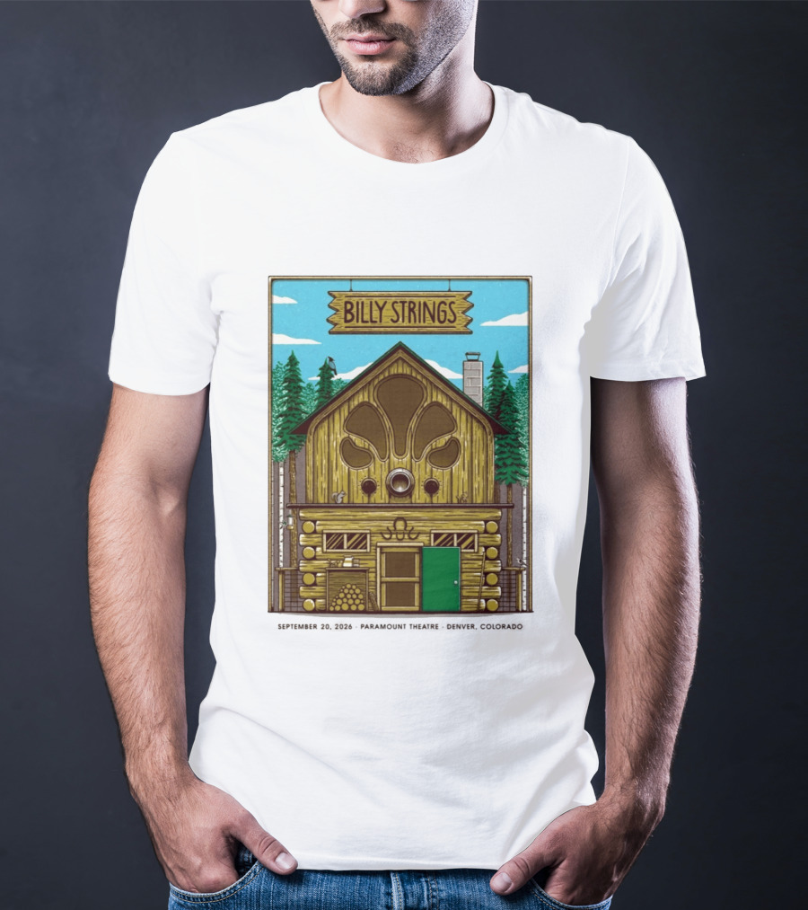 Billy Strings Fall Tour 2026 Paramount Theatre Denver September 20 Mike Tallman T-Shirt