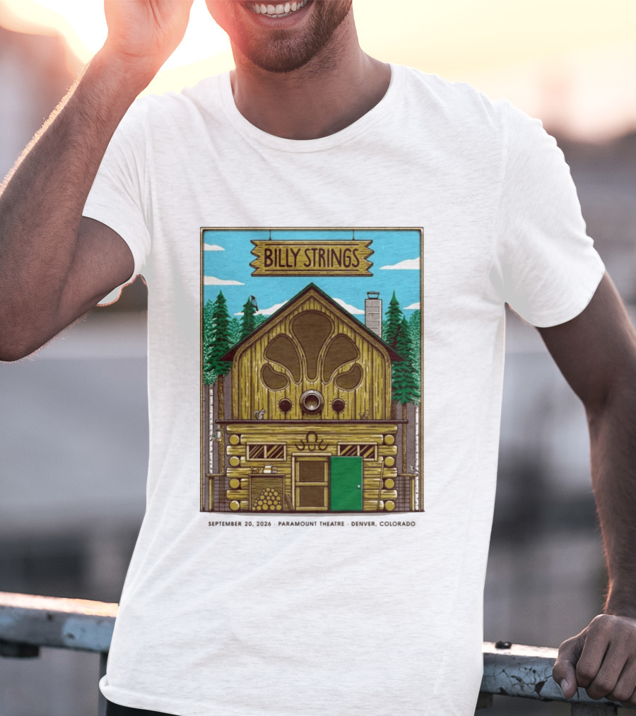 Billy Strings Fall Tour 2026 Paramount Theatre Denver September 20 Mike Tallman T-Shirt