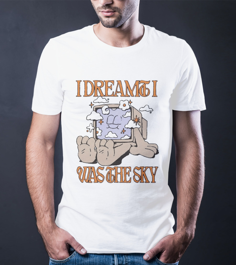 Groovy I Dreamed I Was The Sky Aesthetic Computer Clouds T-Shirt