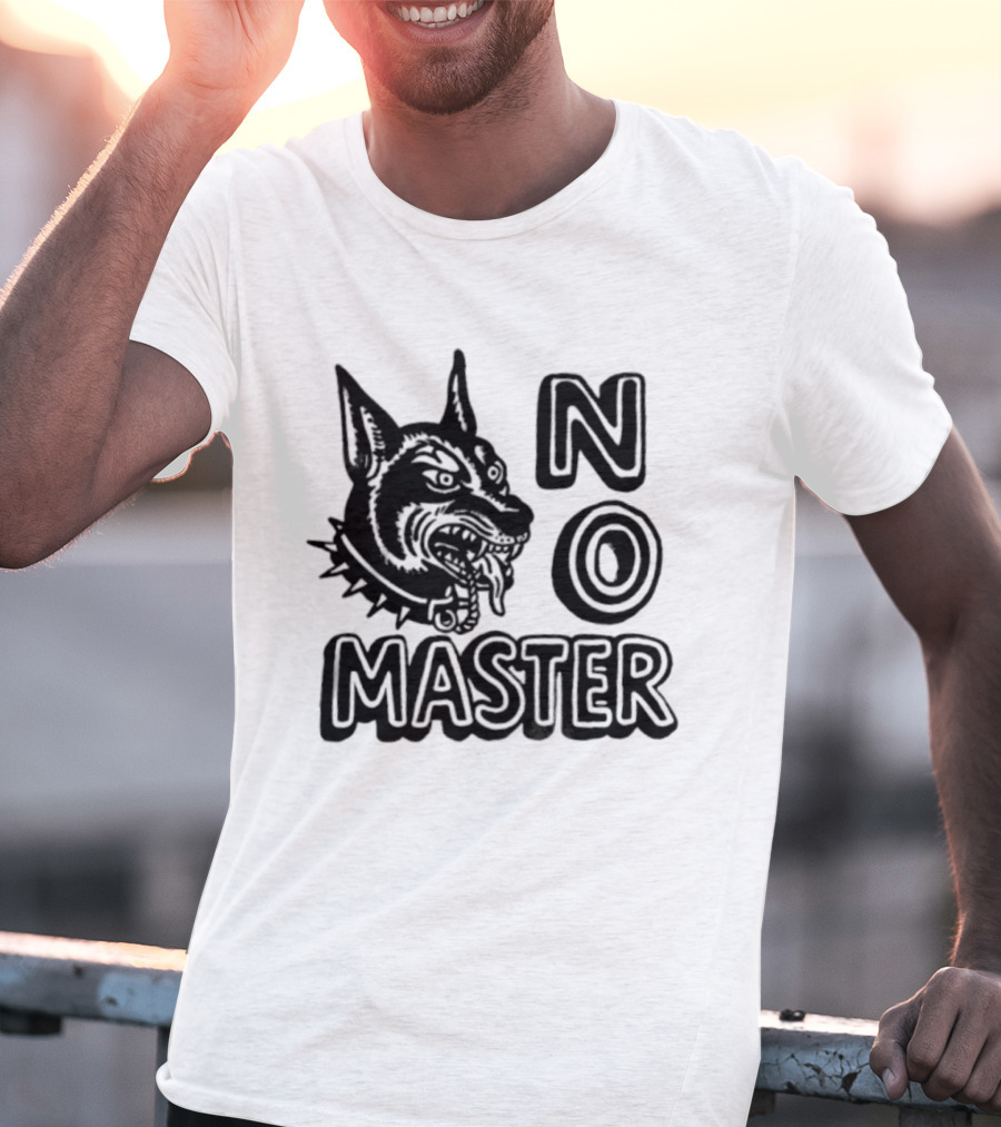 No Master Doberman Anarchist Dog Punk T-Shirt