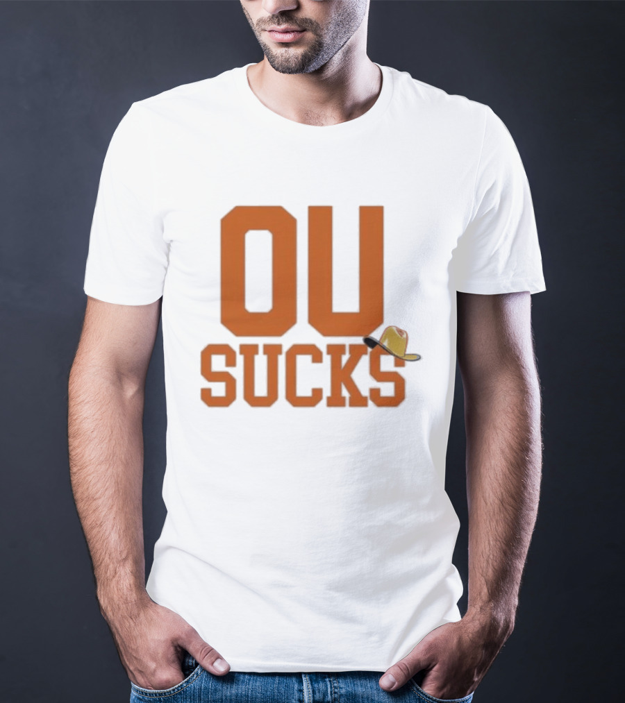 OU Sucks Cowboy Hat Orange Rivalry T-Shirt