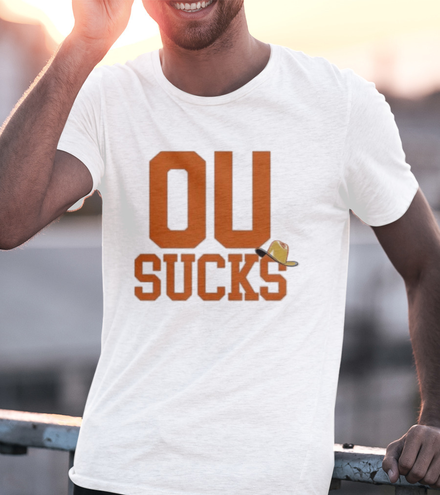 OU Sucks Cowboy Hat Orange Rivalry T-Shirt