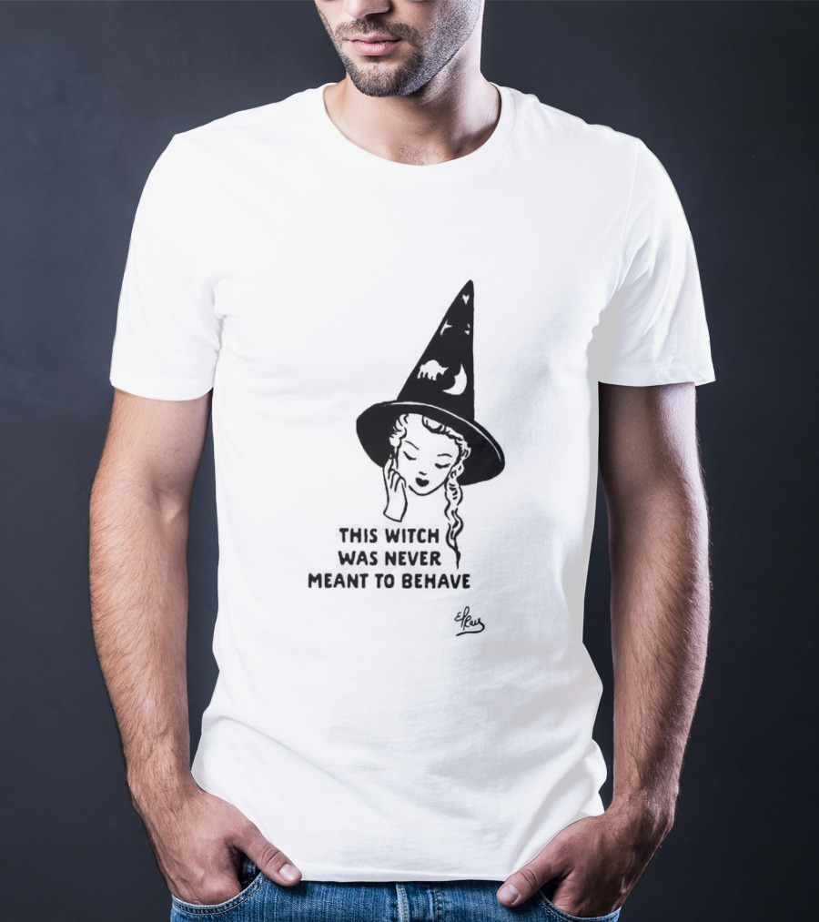 Witch Hat Girl This Witch Was Never Meant To Behave Aesthetic T-Shirt